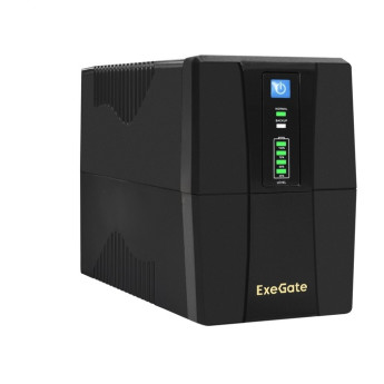 Источник бесперебойного питания EXEGATE POWER BACK BNB-1000.LED.AVR.4C13.RJ.USB