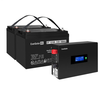 Комплект EXEGATE ИБП EX295994RUS + батарея 100Aч EX282985RUS 2 шт