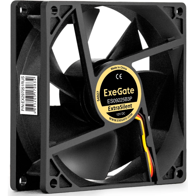 Вентилятор 12В DC EXEGATE EXTRASILENT ES09225B3P EX297051RUS